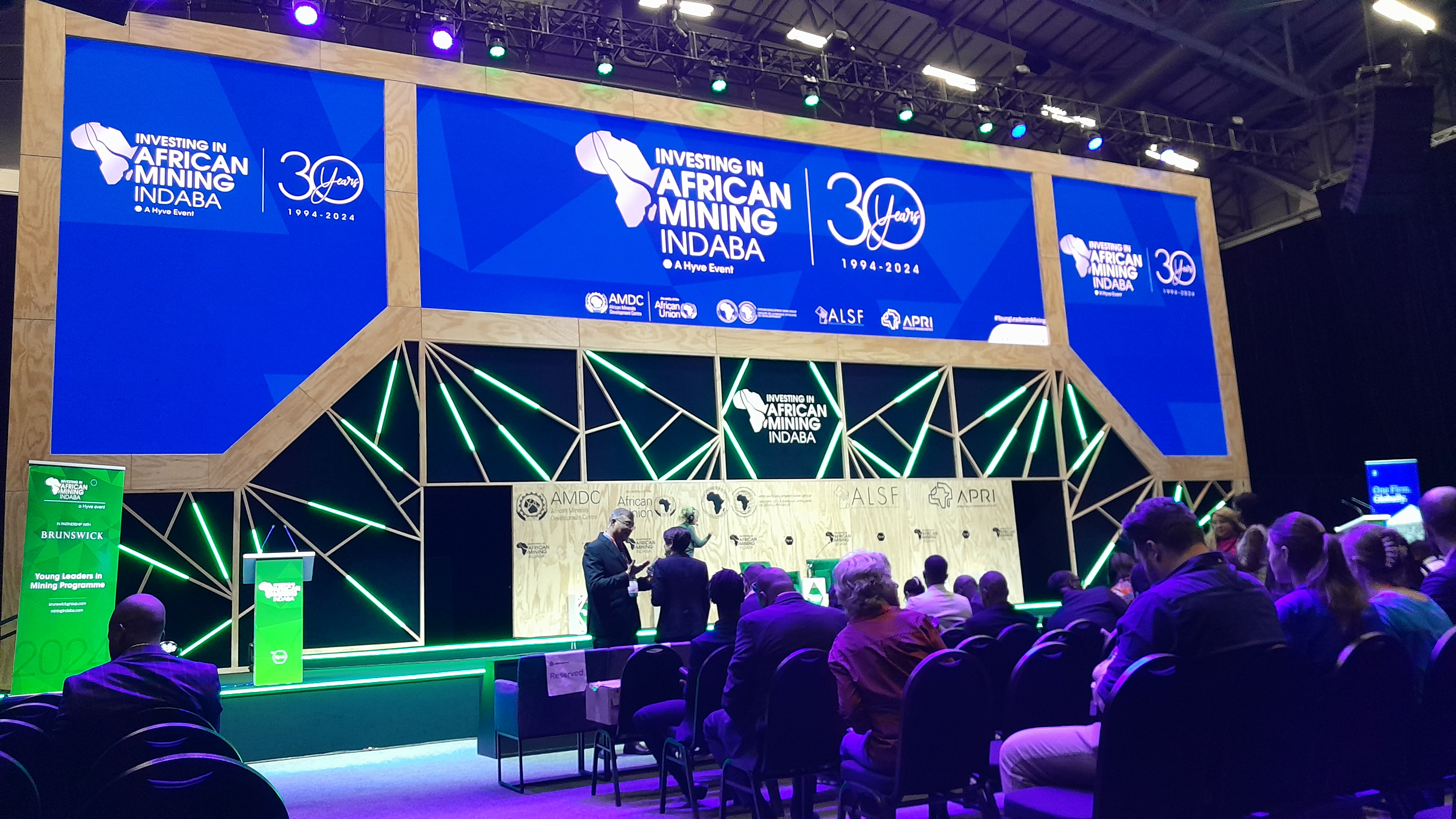 Mining Indaba 2024 plenary stage and audience in Cape Town